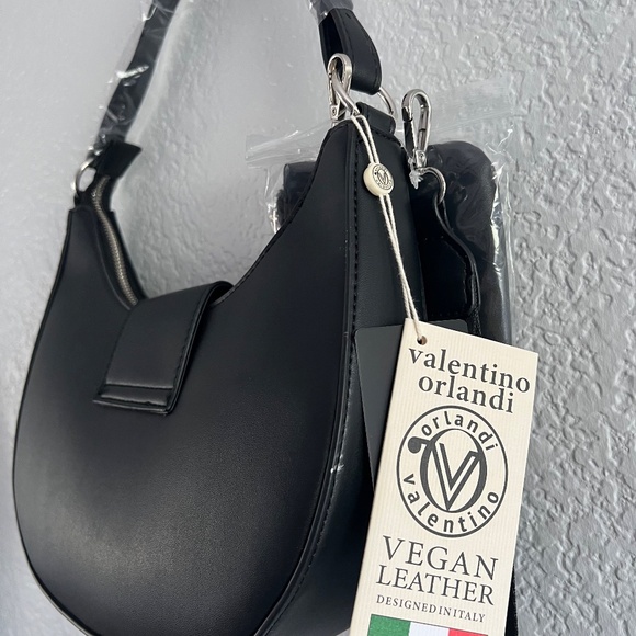 Valentino Orlandi Black Vegan Leather Bag New with Tags - Picture 2 of 12